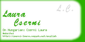 laura cserni business card